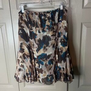 Y2K Abstract Camo Pleated Skirt Size S